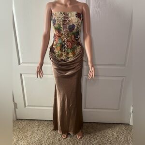 Fashion Nova Tapestry Floral Dress